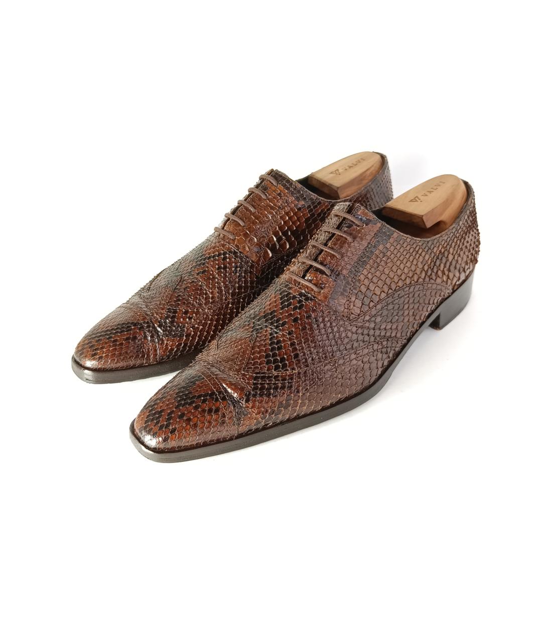 ZILLI Коричневые туфли из экзотической кожи, фото 5