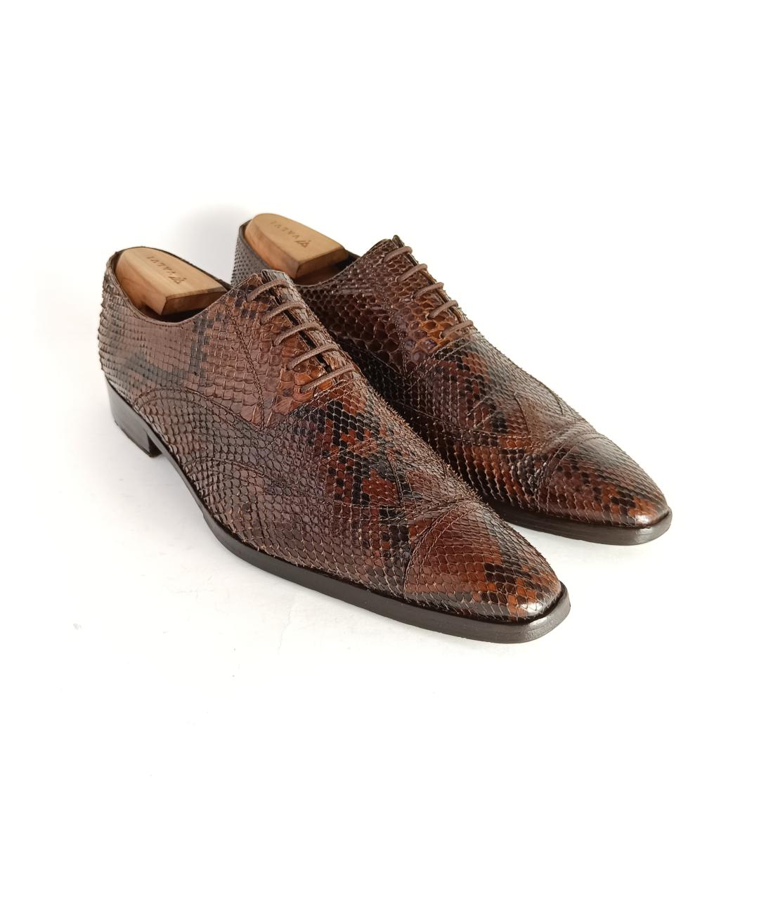 ZILLI Коричневые туфли из экзотической кожи, фото 7