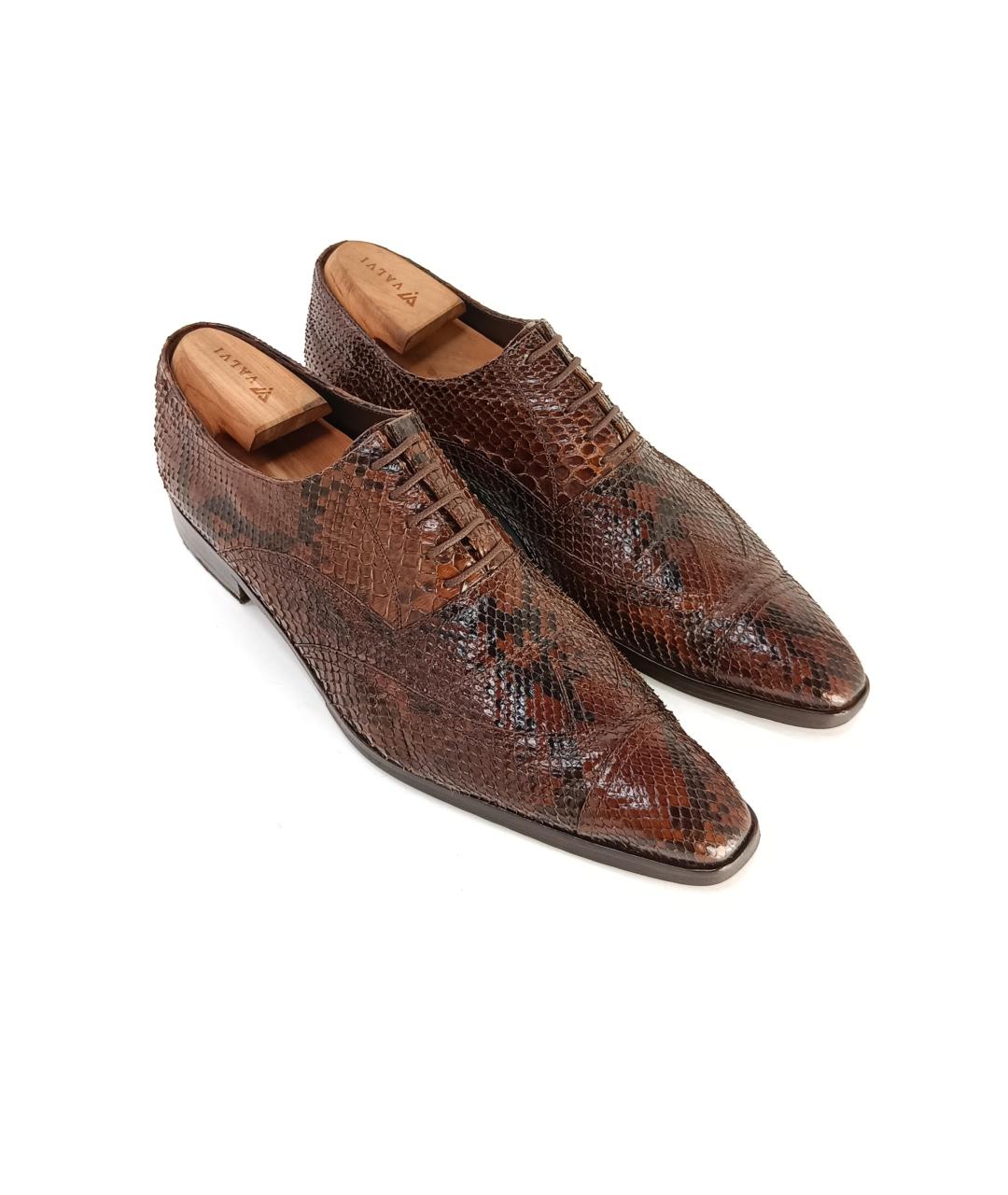 ZILLI Коричневые туфли из экзотической кожи, фото 3