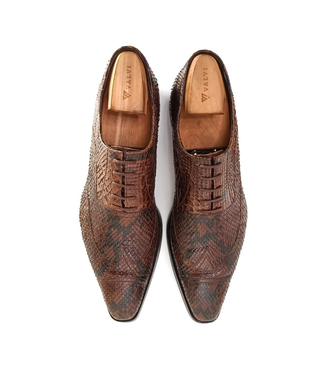 ZILLI Коричневые туфли из экзотической кожи, фото 4