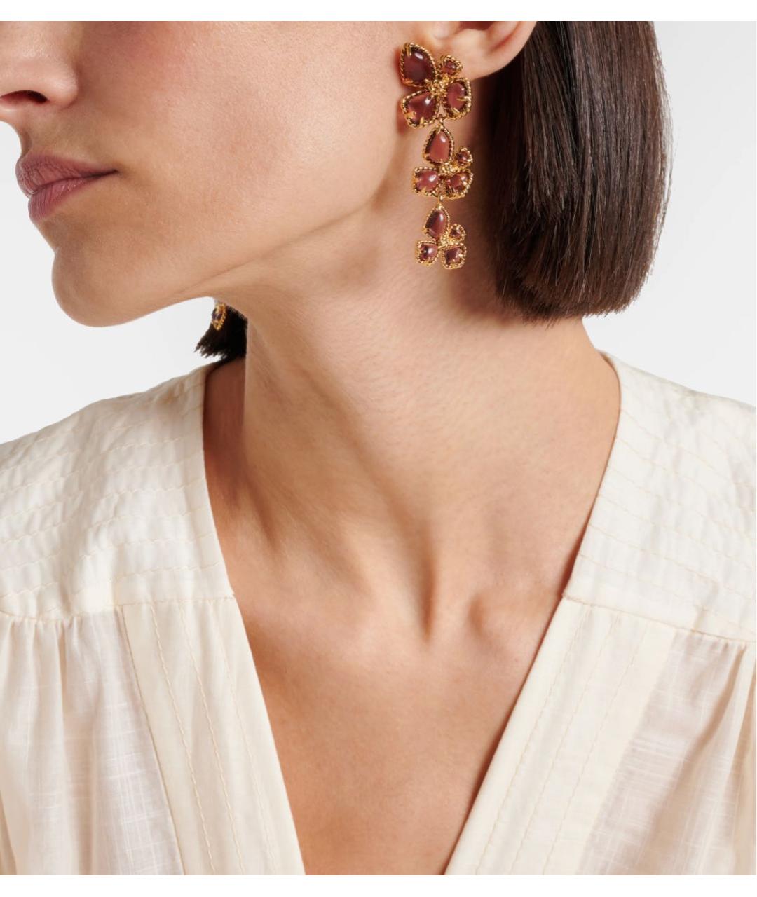 ZIMMERMANN Золотые латунные серьги, фото 5