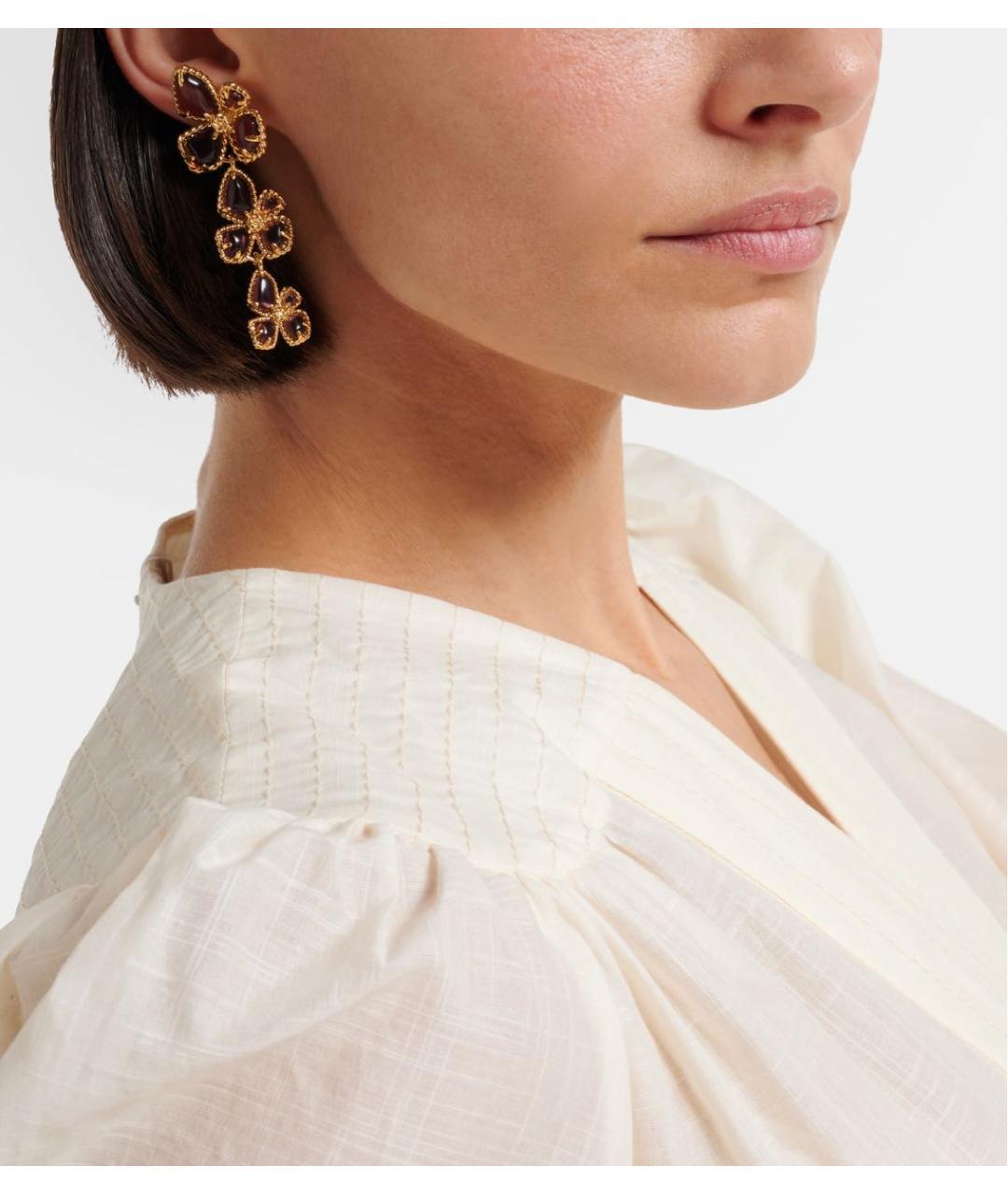 ZIMMERMANN Золотые латунные серьги, фото 6