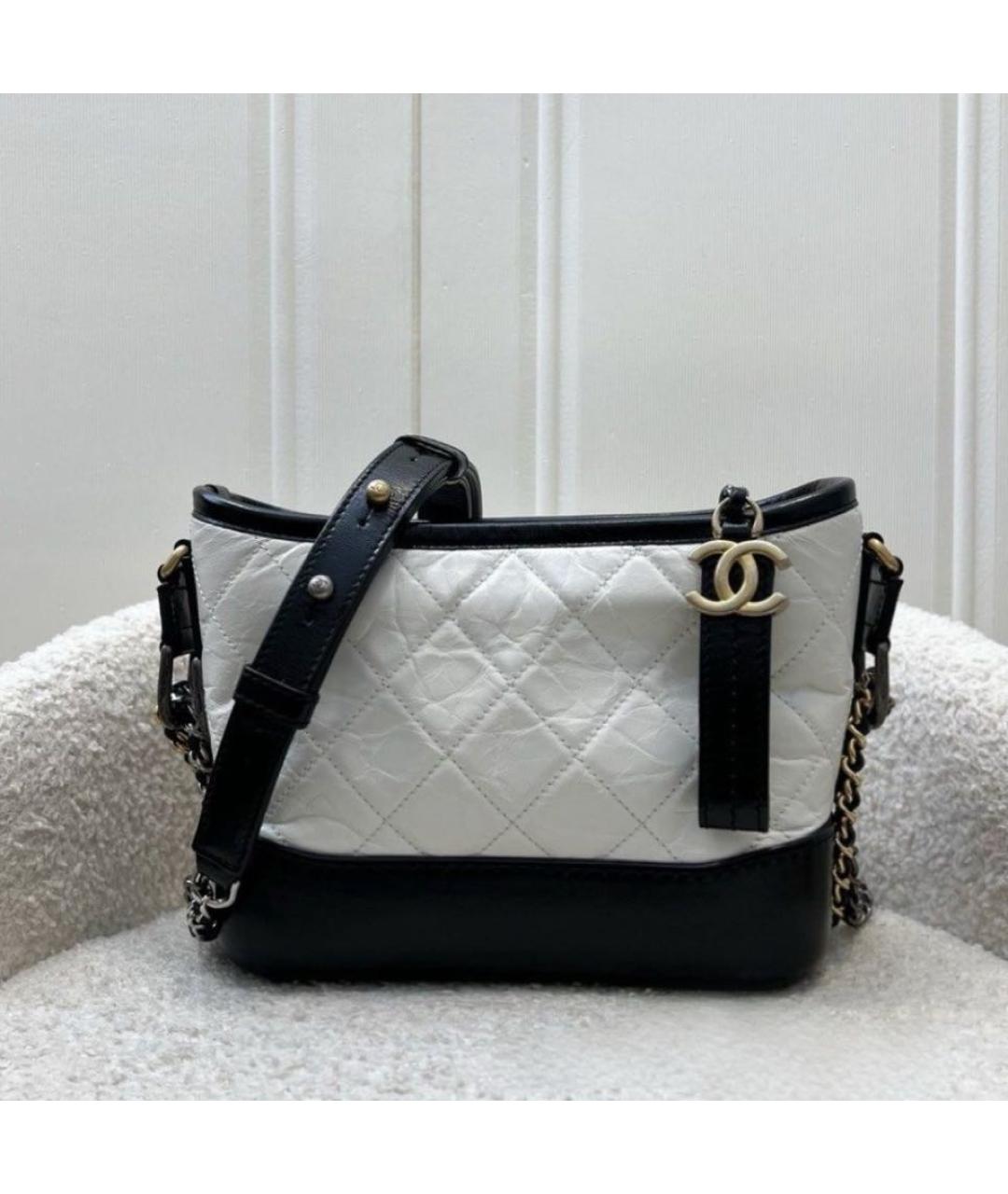 CHANEL Белая кожаная сумка через плечо, фото 5