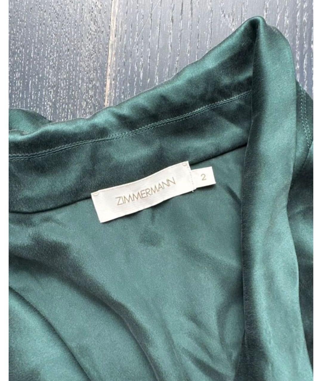 ZIMMERMANN Зеленые шелковое повседневное платье, фото 3