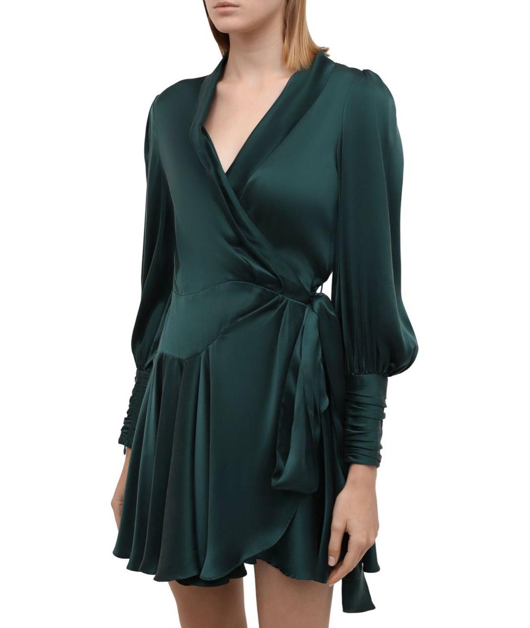 ZIMMERMANN Зеленые шелковое повседневное платье, фото 7