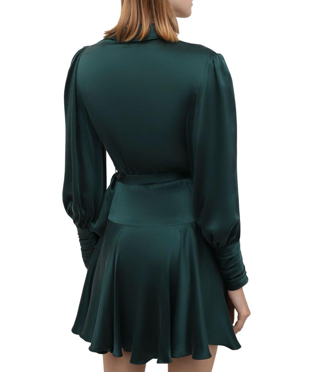 ZIMMERMANN Зеленые шелковое повседневное платье, фото 8