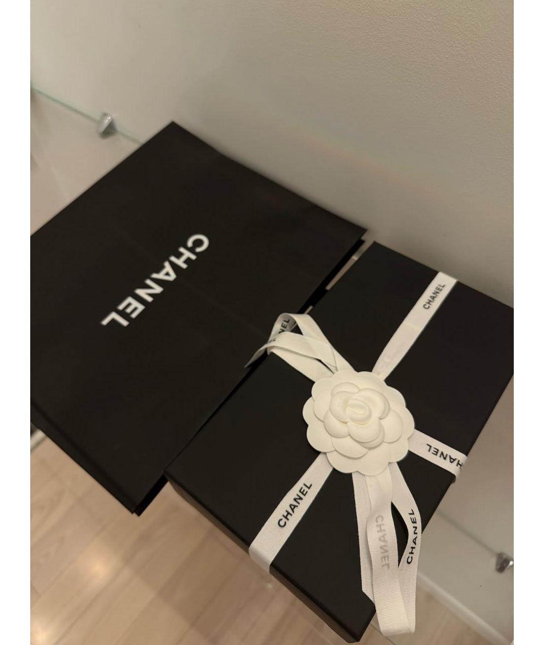 CHANEL Темно-синий кожаный кошелек, фото 5