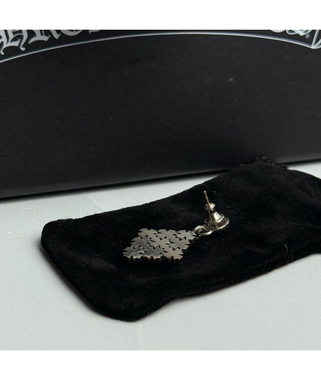 CHROME HEARTS Серебряные серебряные серьги, фото 2