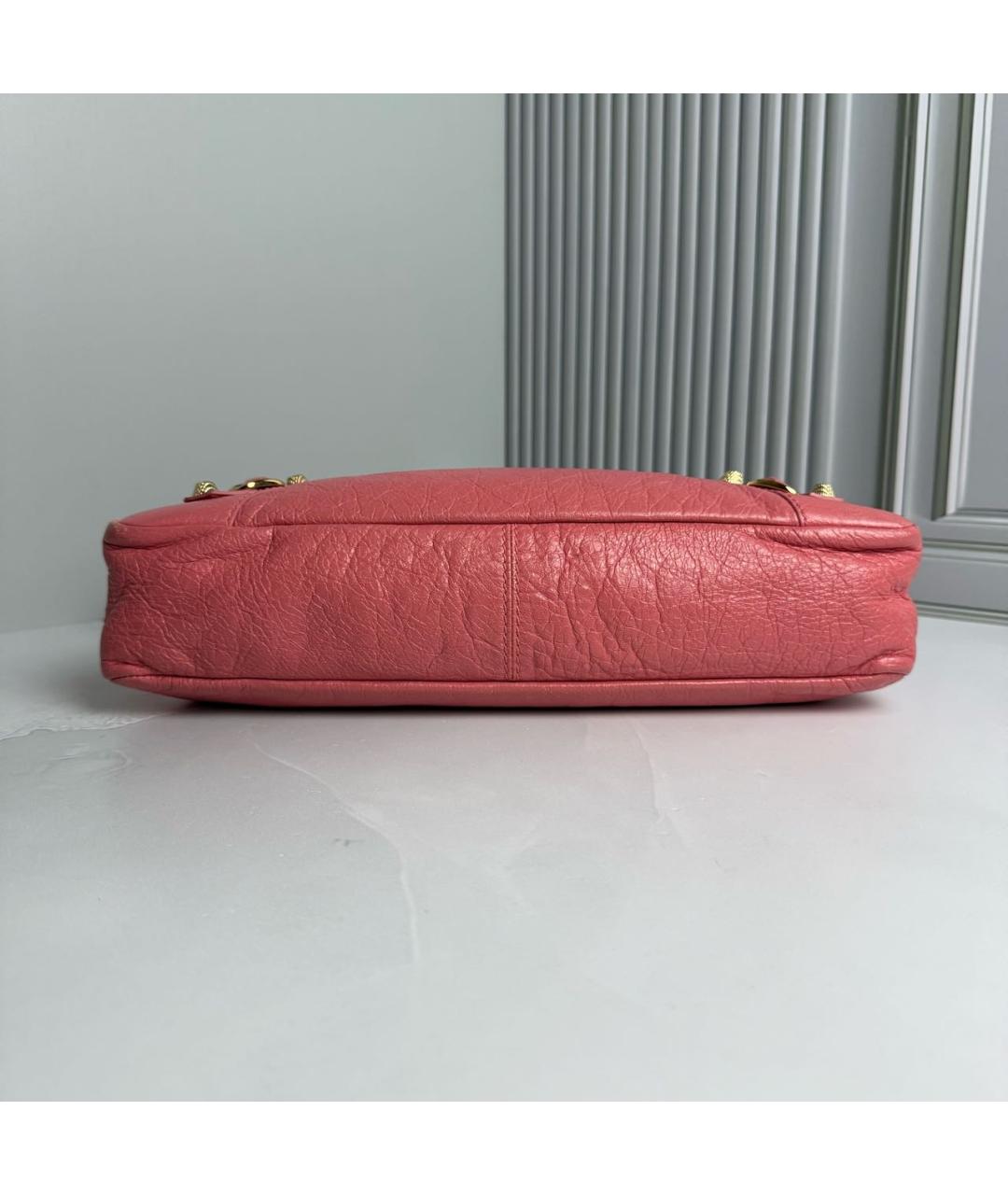 BALENCIAGA Розовая кожаная сумка с короткими ручками, фото 2