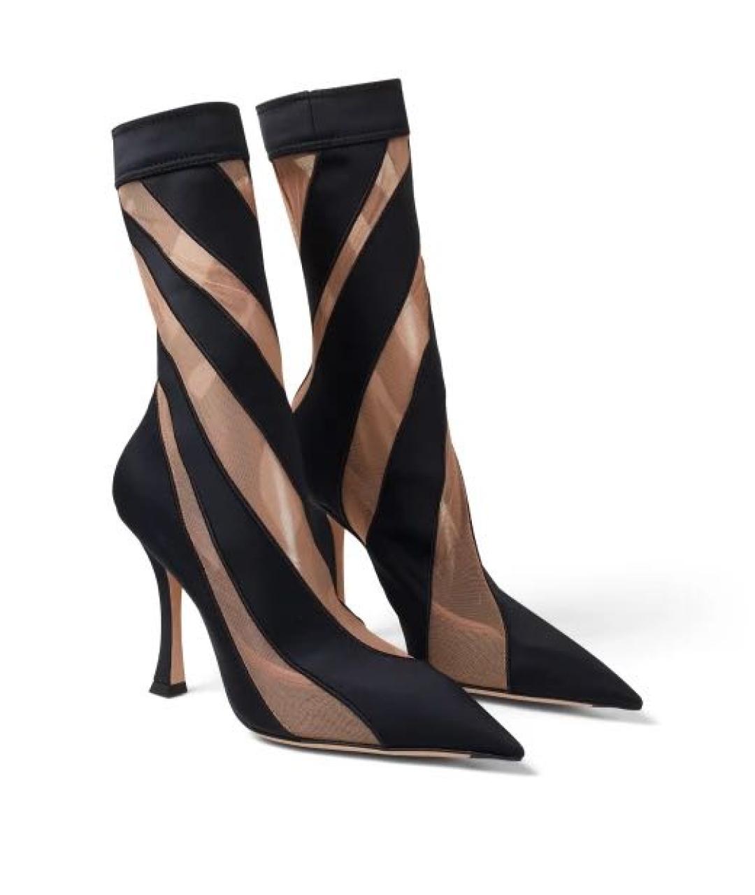 JIMMY CHOO Черные текстильные ботильоны, фото 4