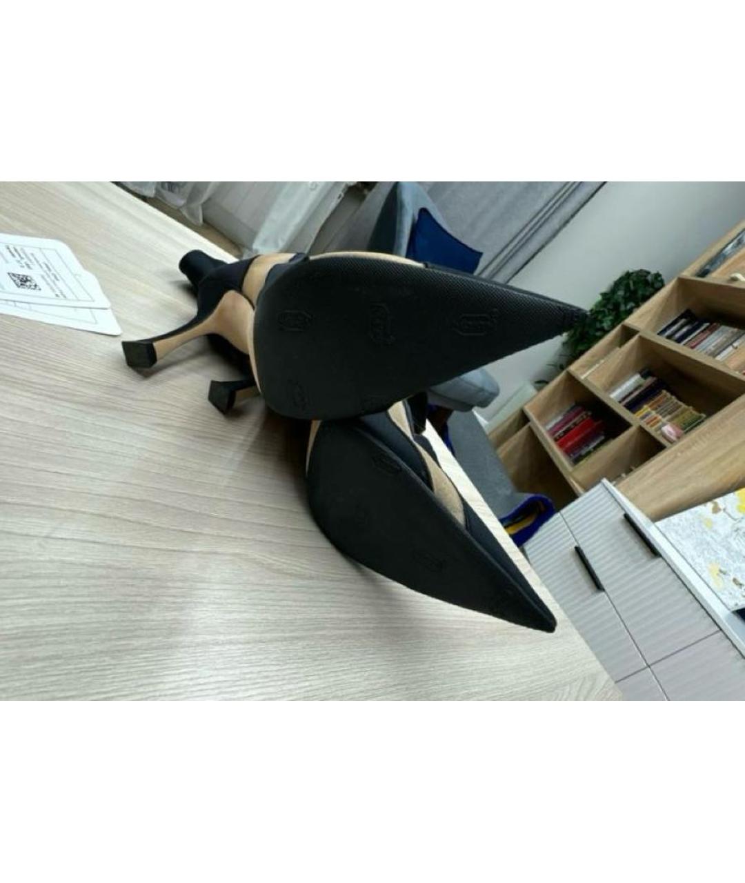 JIMMY CHOO Черные текстильные ботильоны, фото 3