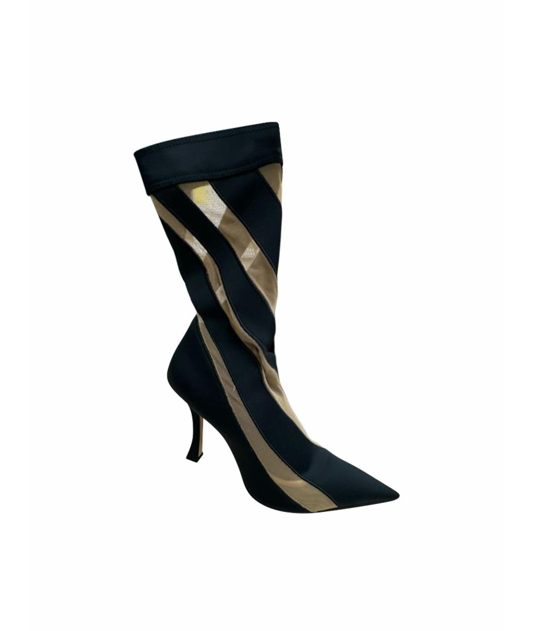 JIMMY CHOO Черные текстильные ботильоны, фото 1