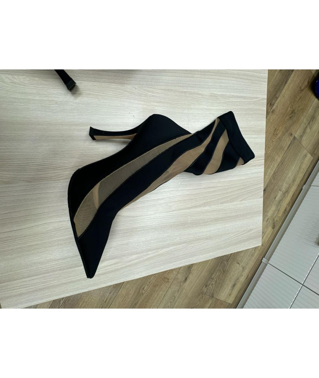 JIMMY CHOO Черные текстильные ботильоны, фото 5