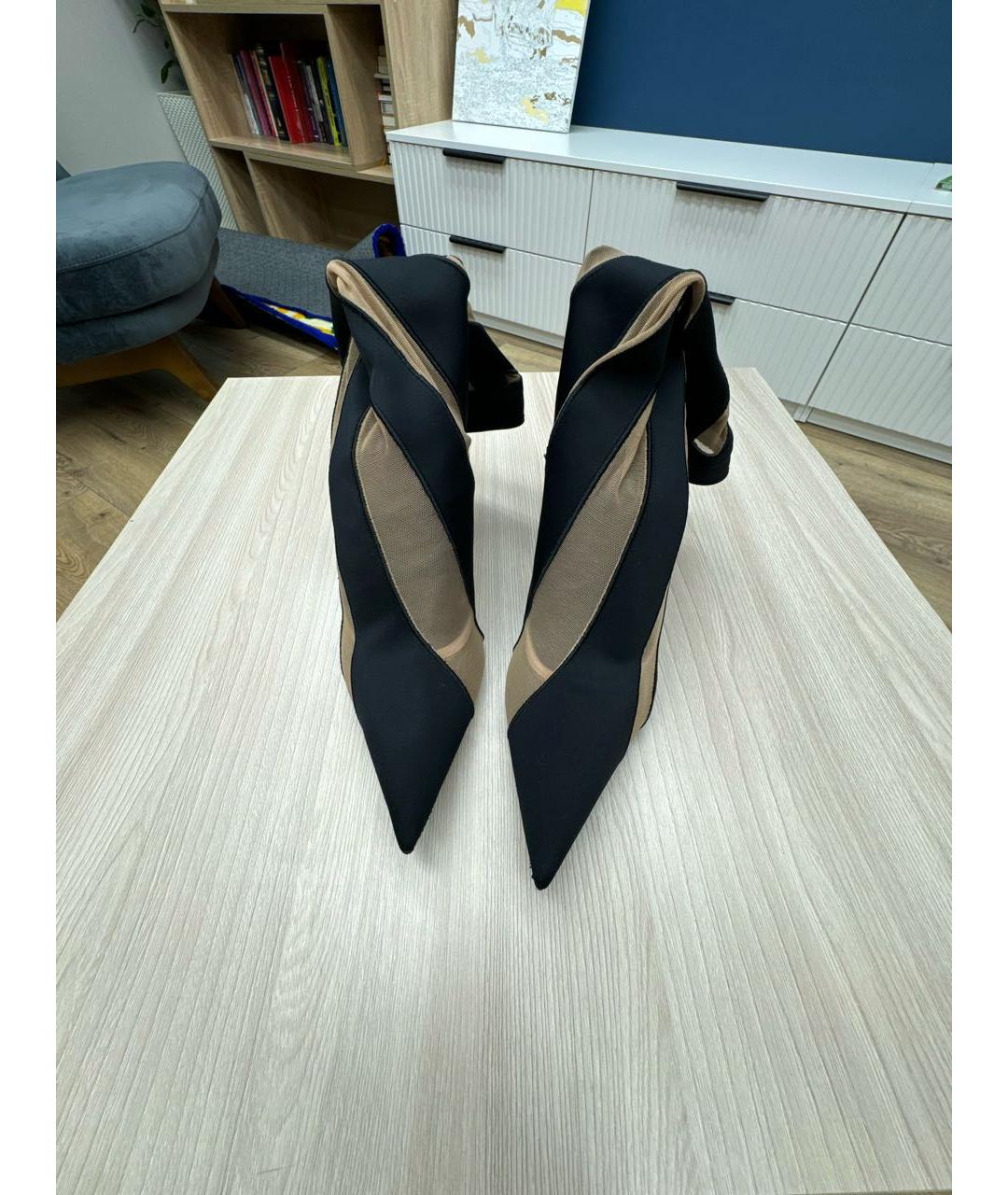 JIMMY CHOO Черные текстильные ботильоны, фото 2