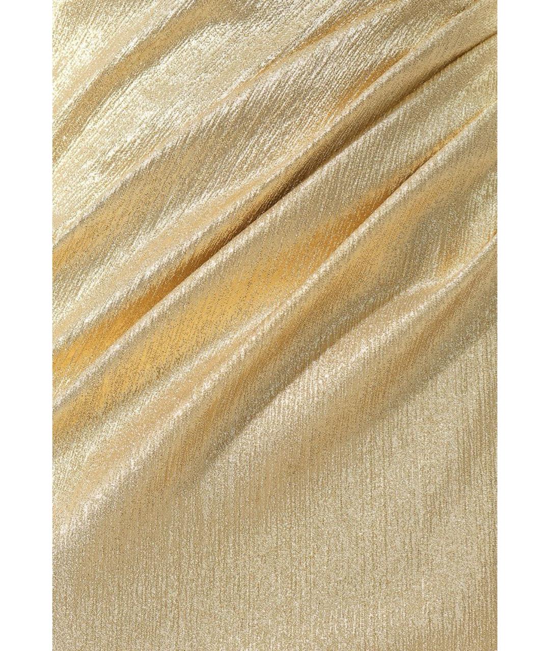 DOLCE&GABBANA Золотое шелковое коктейльное платье, фото 4