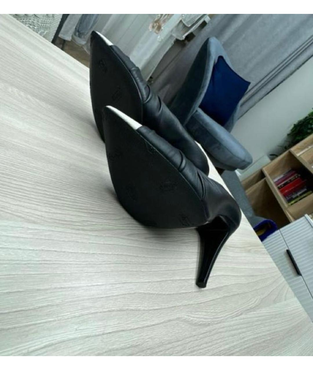 SAINT LAURENT Черные кожаные туфли, фото 8