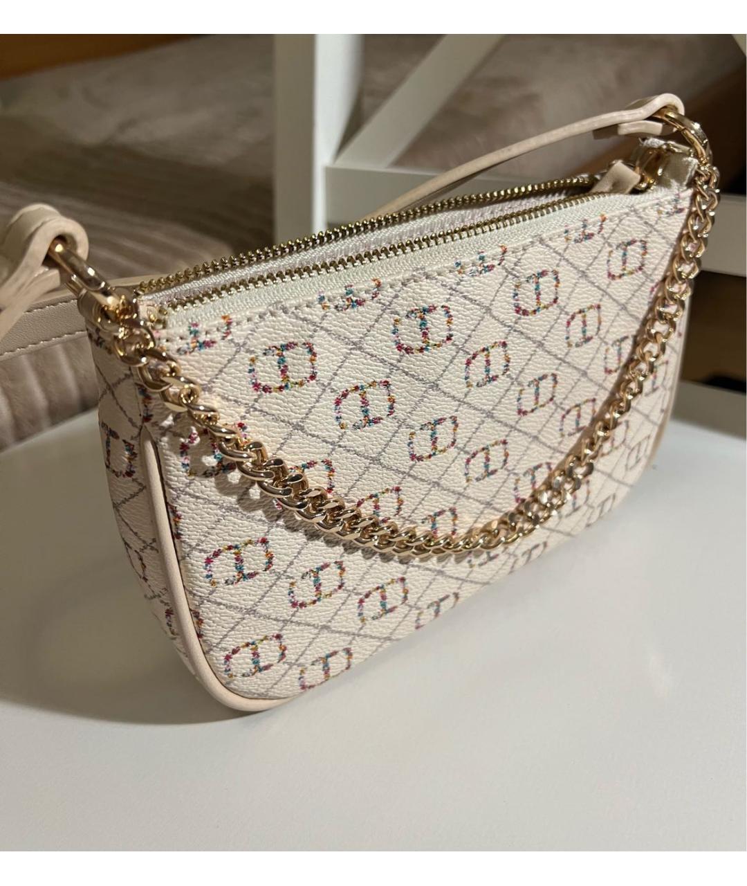 TWIN-SET Бежевая сумка с короткими ручками из искусственной кожи, фото 2