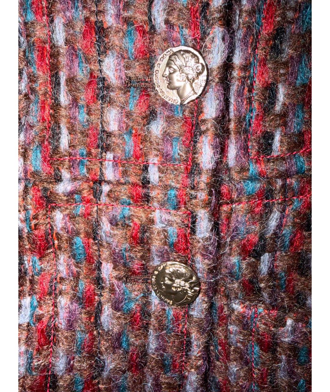 CHANEL Бордовый шерстяной жилет, фото 3