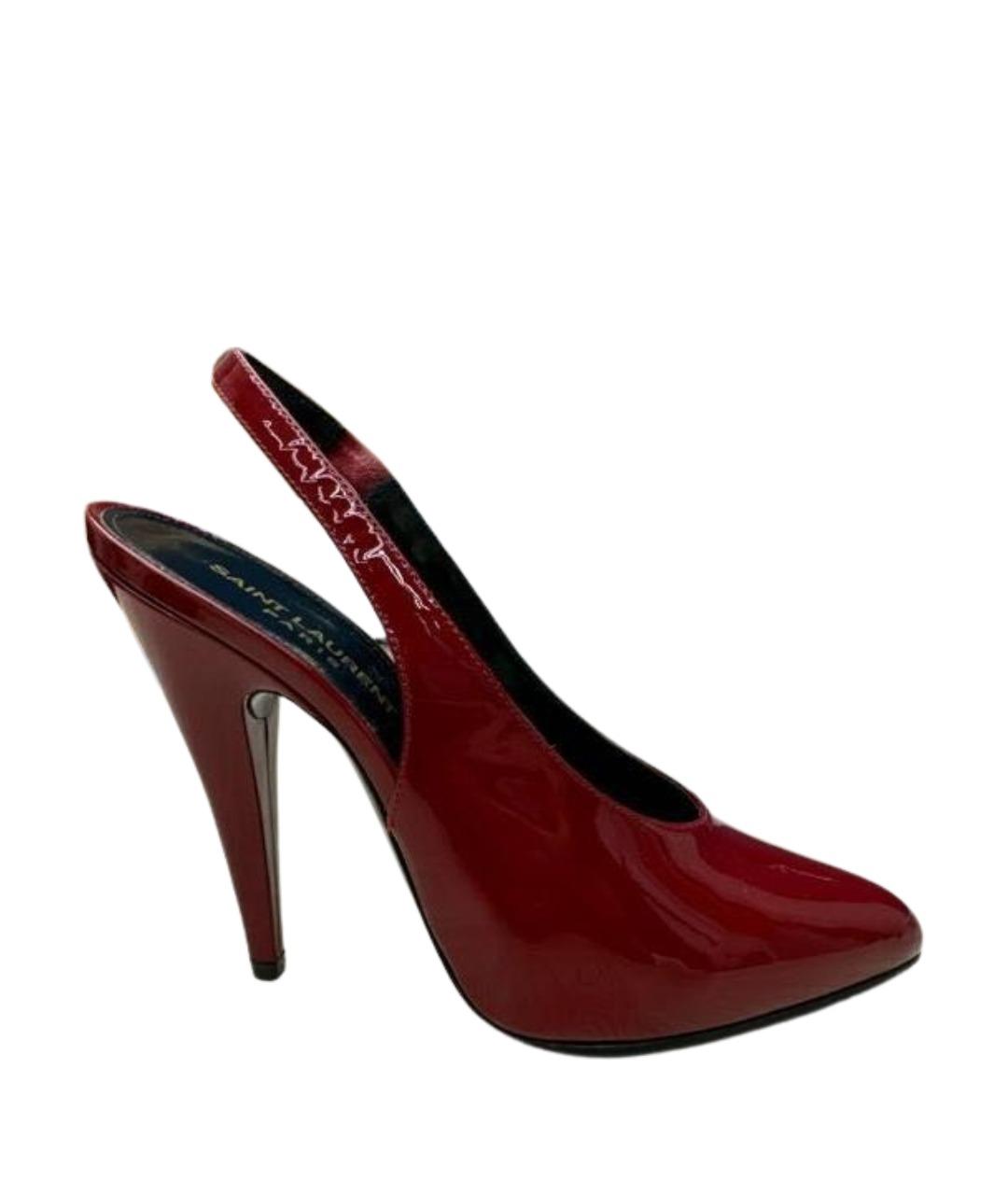 SAINT LAURENT Красные кожаные туфли, фото 1