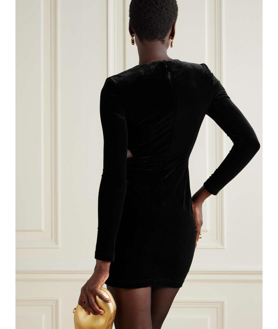 SELF-PORTRAIT Черное хлопковое коктейльное платье, фото 7