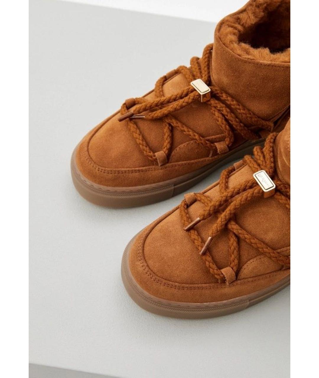 INUIKII Коричневые замшевые ботинки, фото 2