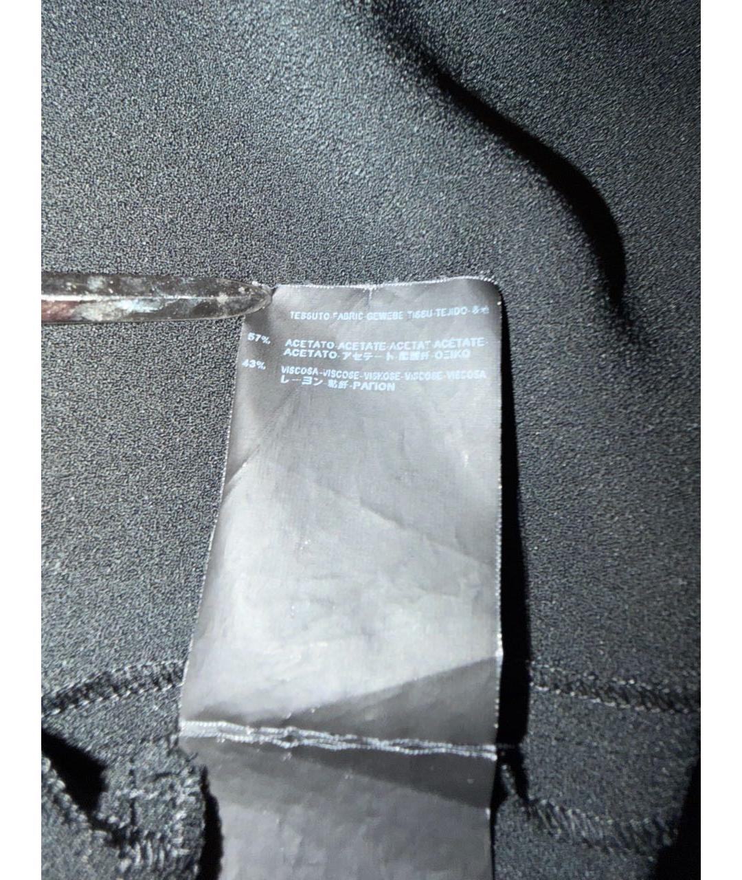 SAINT LAURENT Черное ацетатное повседневное платье, фото 5