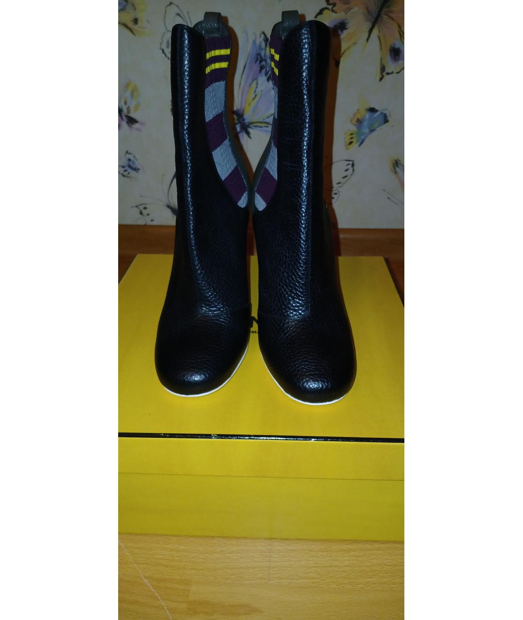 FENDI Мульти кожаные ботильоны, фото 2