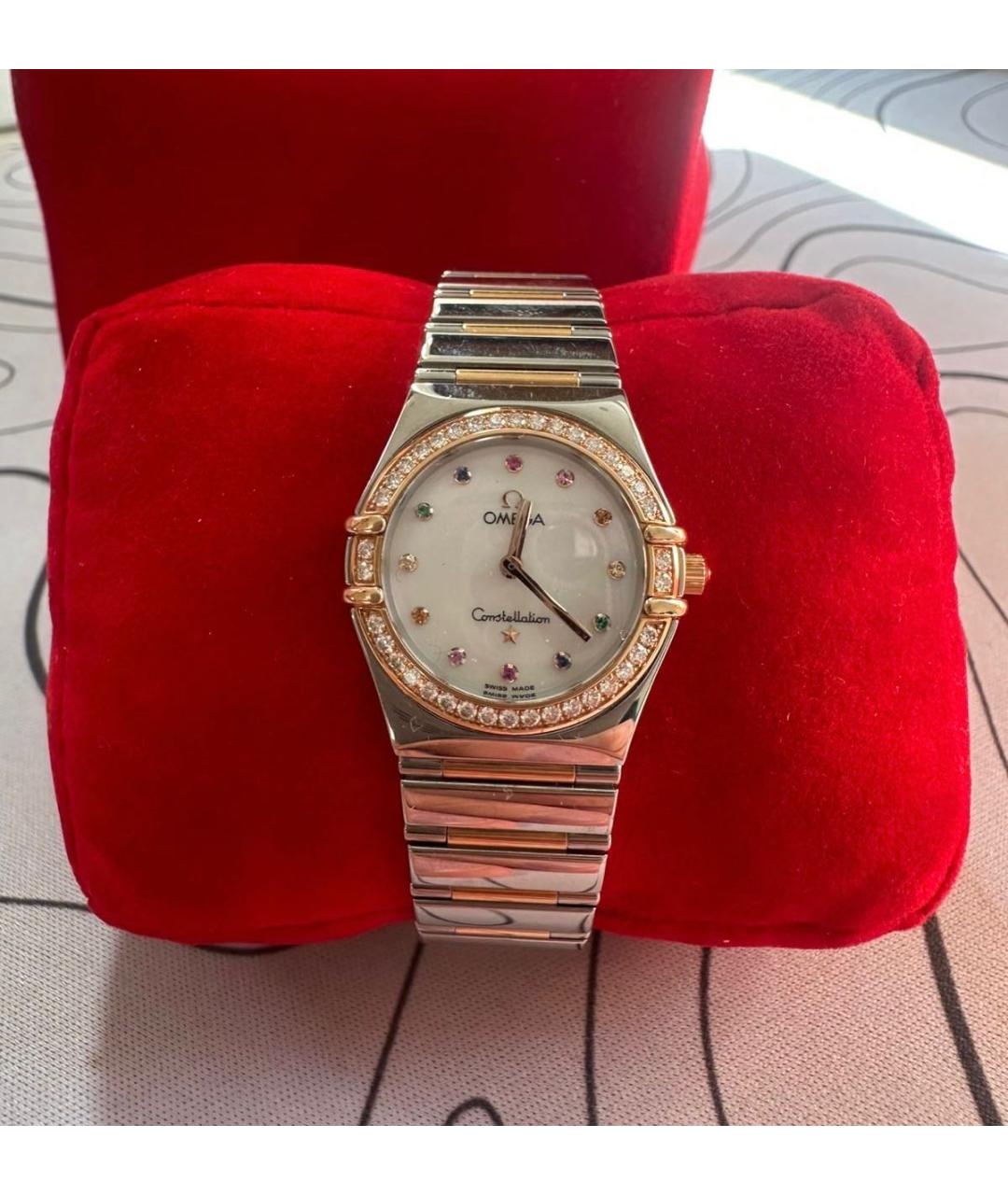 OMEGA Серебряные часы из белого золота, фото 5