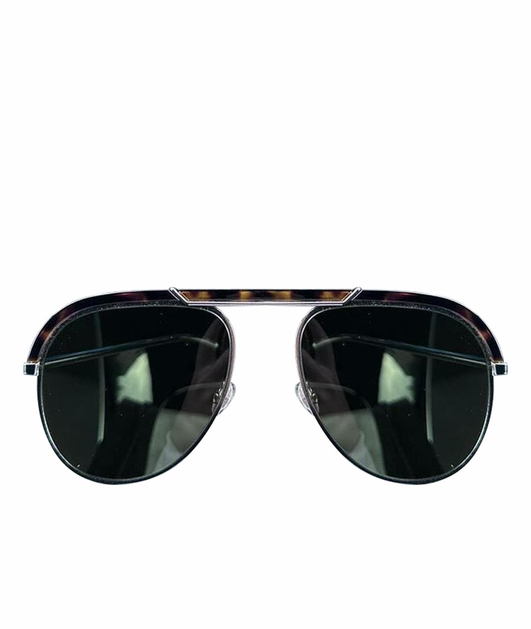 CHRISTIAN DIOR Черные металлические солнцезащитные очки, фото 1