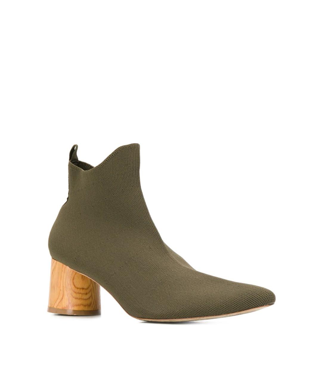 NANUSHKA Хаки текстильные ботильоны, фото 1