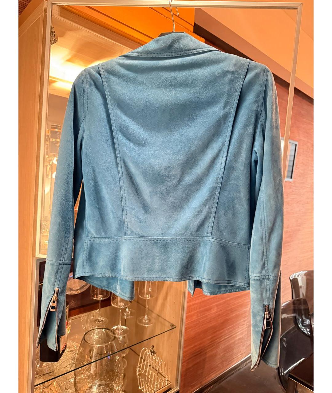 LOEWE Синяя замшевая куртка, фото 2