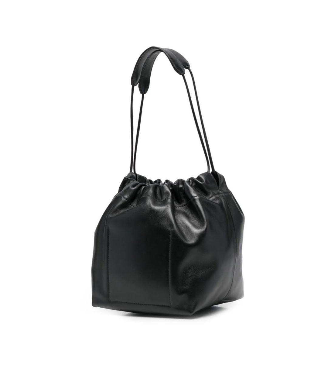 JIL SANDER Черная кожаная сумка через плечо, фото 4