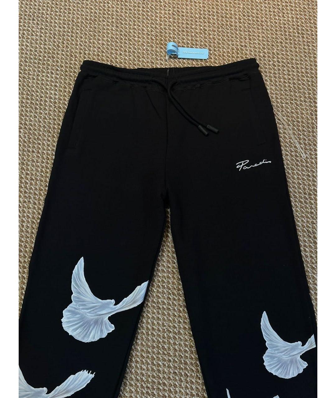 32 PARADIS SPRUNG FRERES Черные хлопковые повседневные брюки, фото 5
