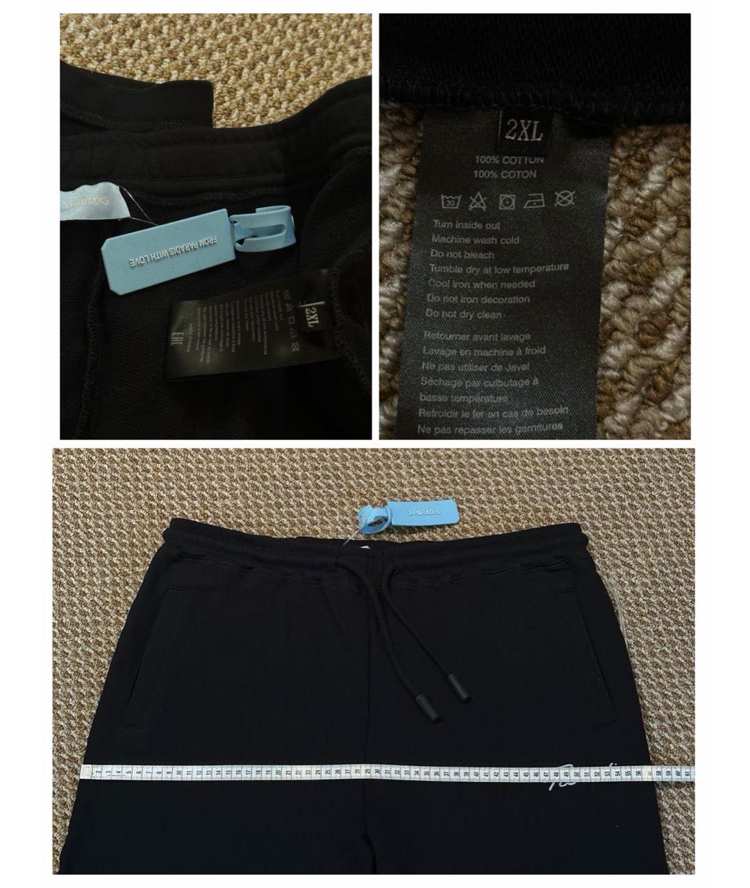 32 PARADIS SPRUNG FRERES Черные хлопковые повседневные брюки, фото 8