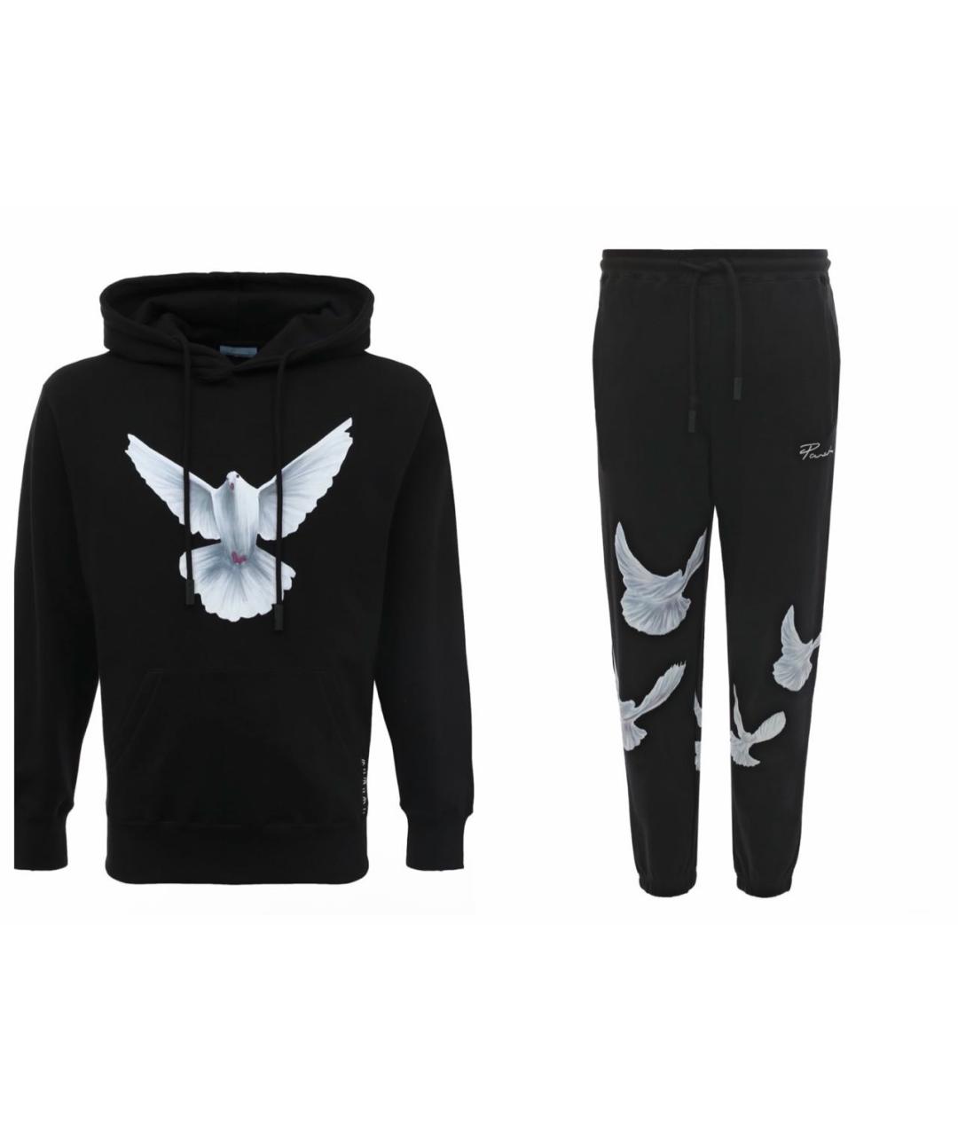 32 PARADIS SPRUNG FRERES Черные хлопковые повседневные брюки, фото 3