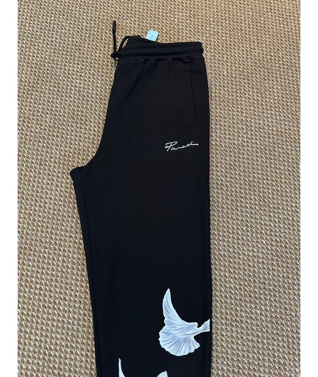 32 PARADIS SPRUNG FRERES Черные хлопковые повседневные брюки, фото 4