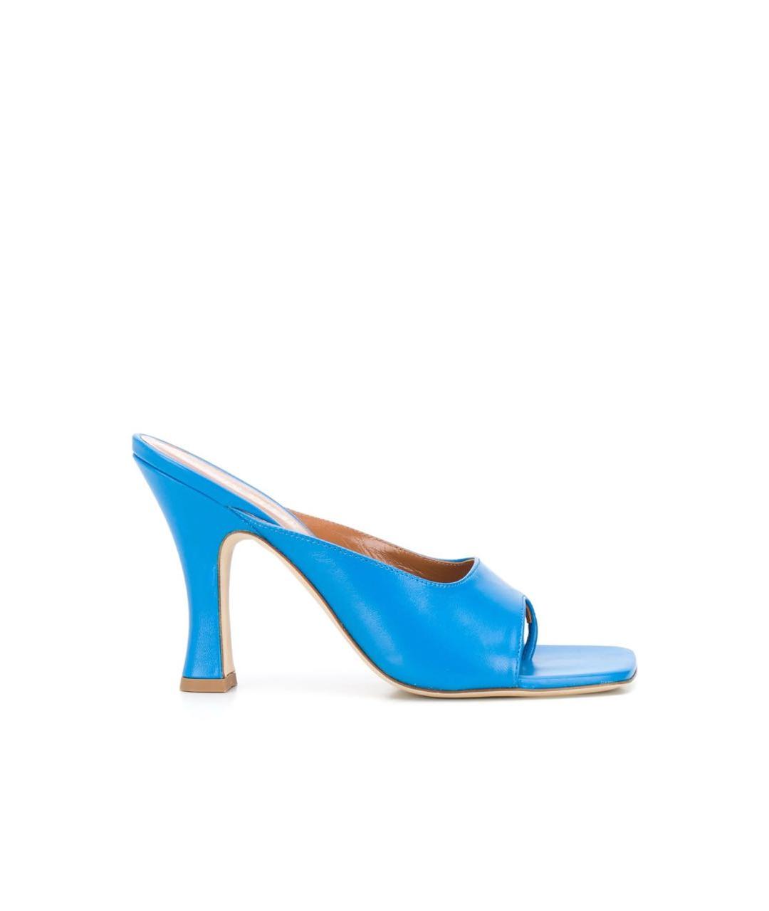 PARIS TEXAS Синие кожаные босоножки, фото 5