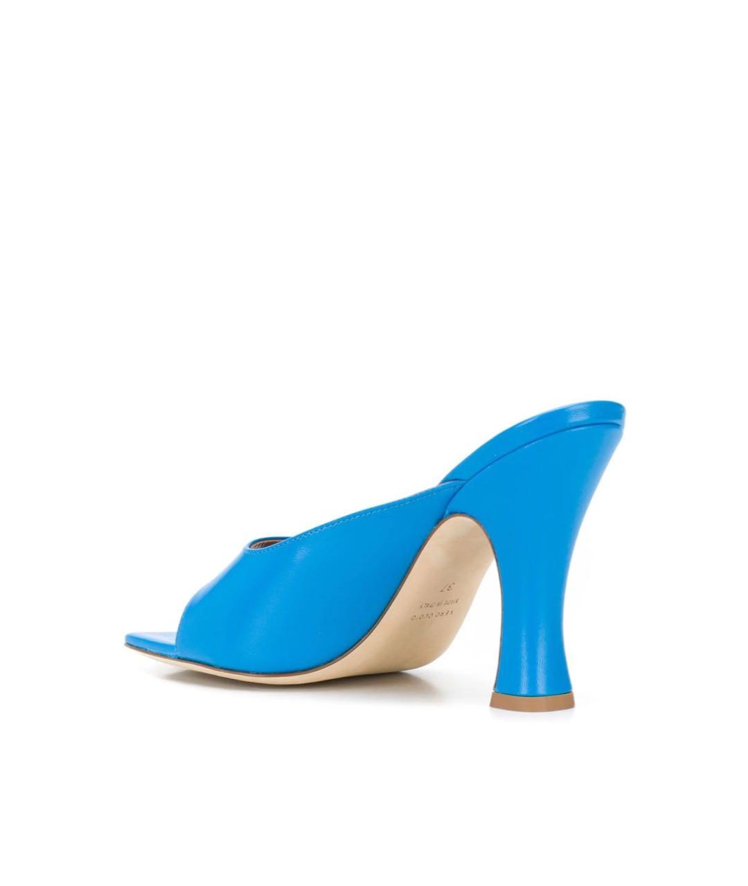 PARIS TEXAS Синие кожаные босоножки, фото 4