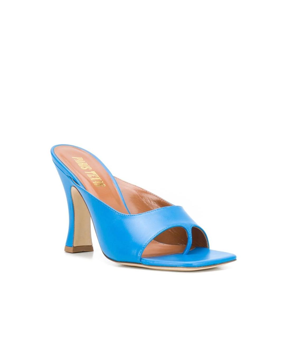 PARIS TEXAS Синие кожаные босоножки, фото 3
