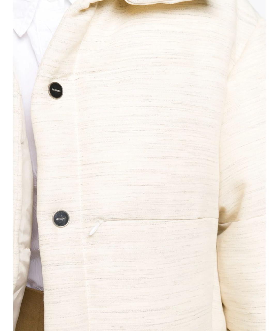 JACQUEMUS Бежевый шерстяной пуховик, фото 4