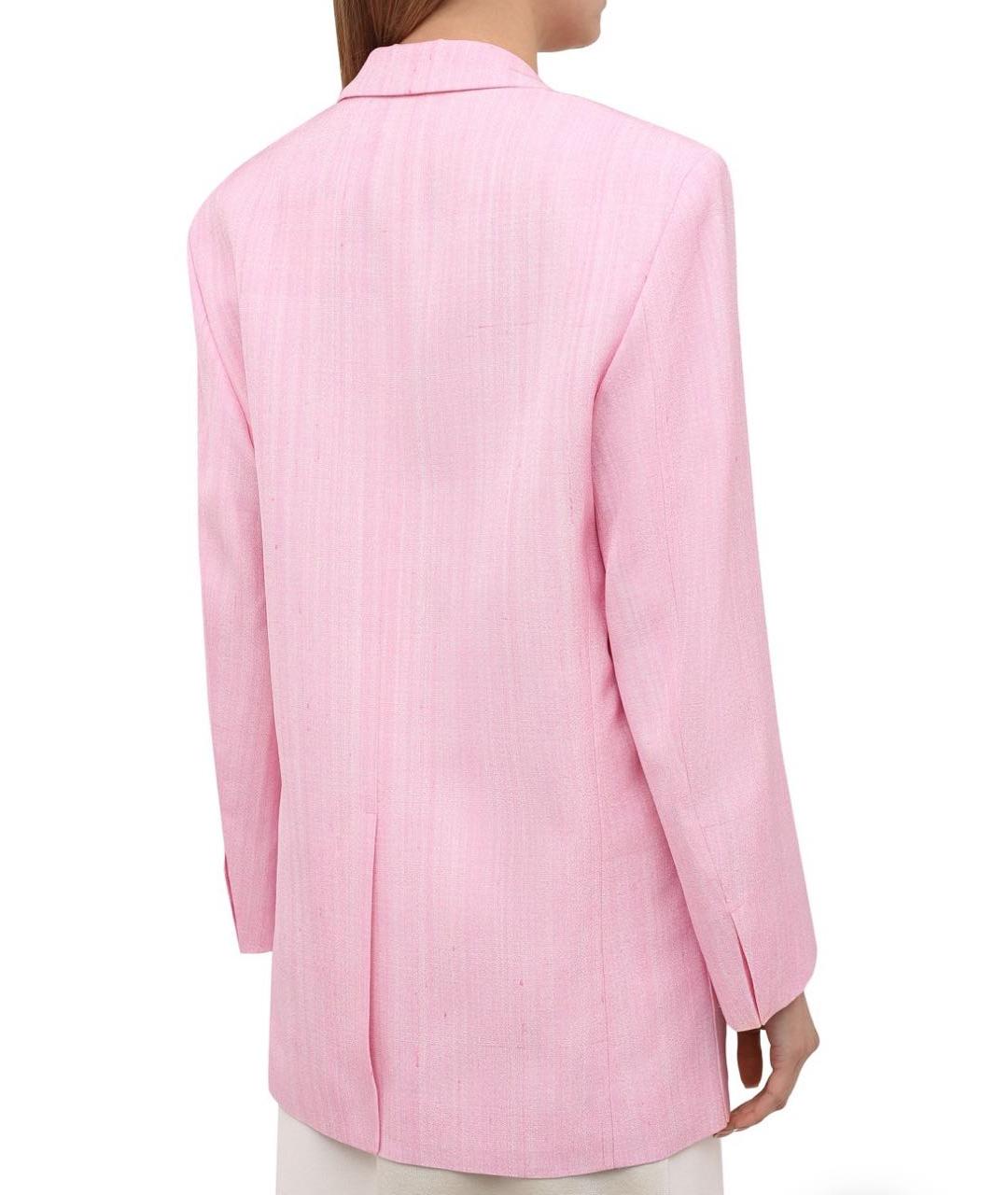 JACQUEMUS Розовый шерстяной жакет/пиджак, фото 2