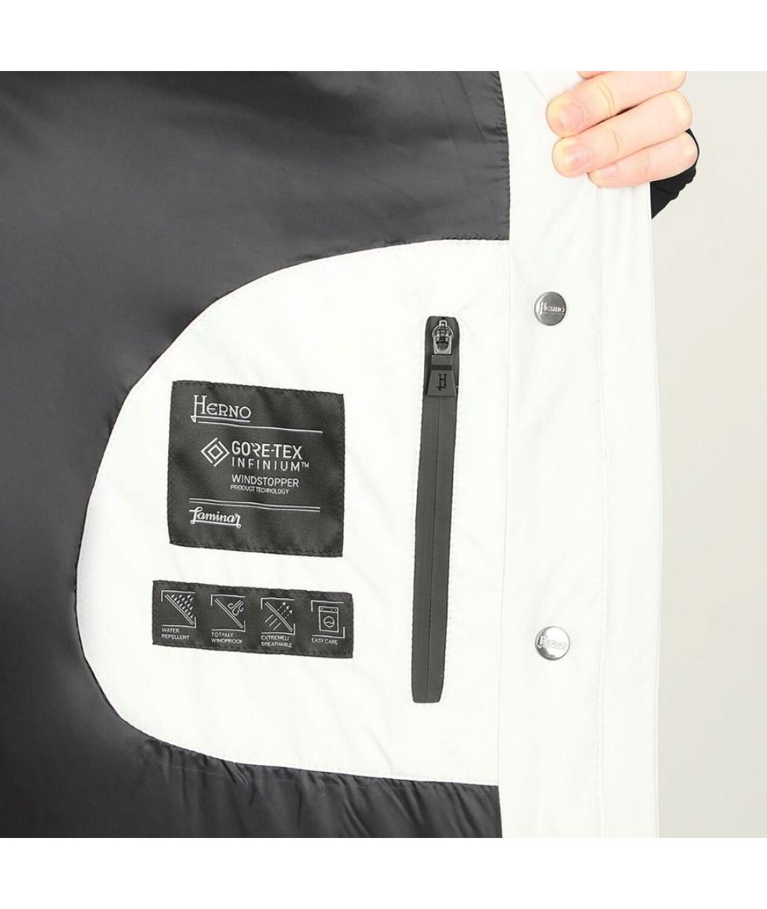 HERNO Серый полиэстеровый пуховик, фото 3