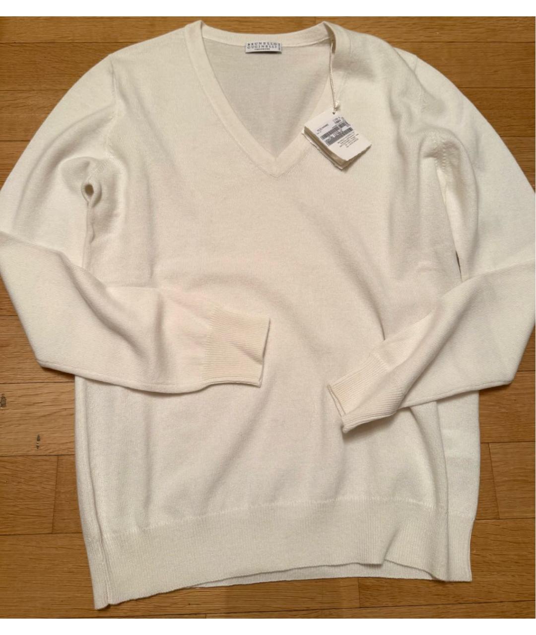 BRUNELLO CUCINELLI Бежевый кашемировый джемпер / свитер, фото 4