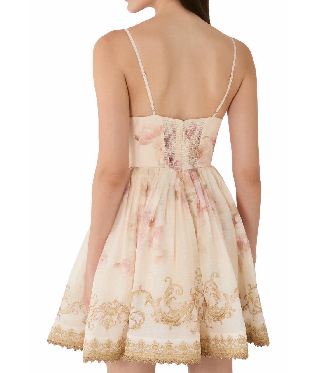 ZIMMERMANN Бежевое коктейльное платье, фото 6