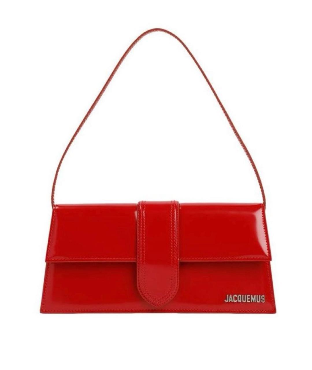 JACQUEMUS Красная кожаная сумка через плечо, фото 1