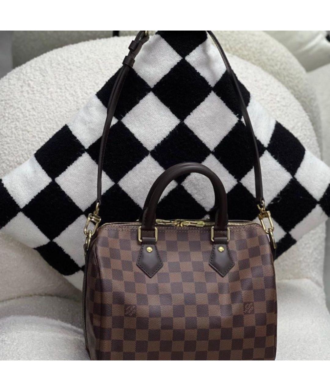 LOUIS VUITTON Коричневая кожаная сумка через плечо, фото 4