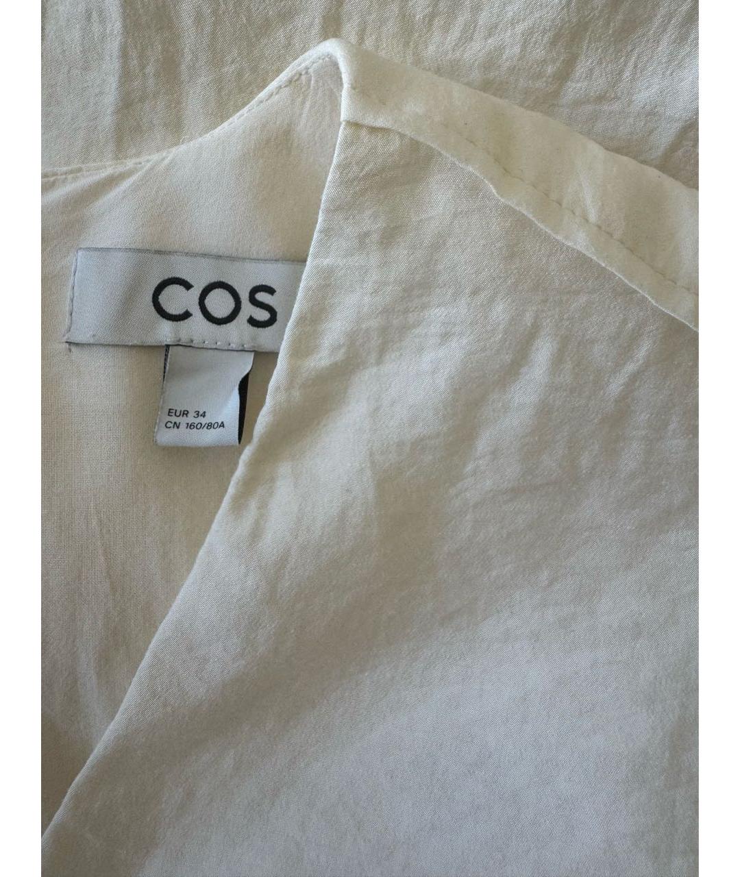 COS Белое вискозное повседневное платье, фото 3