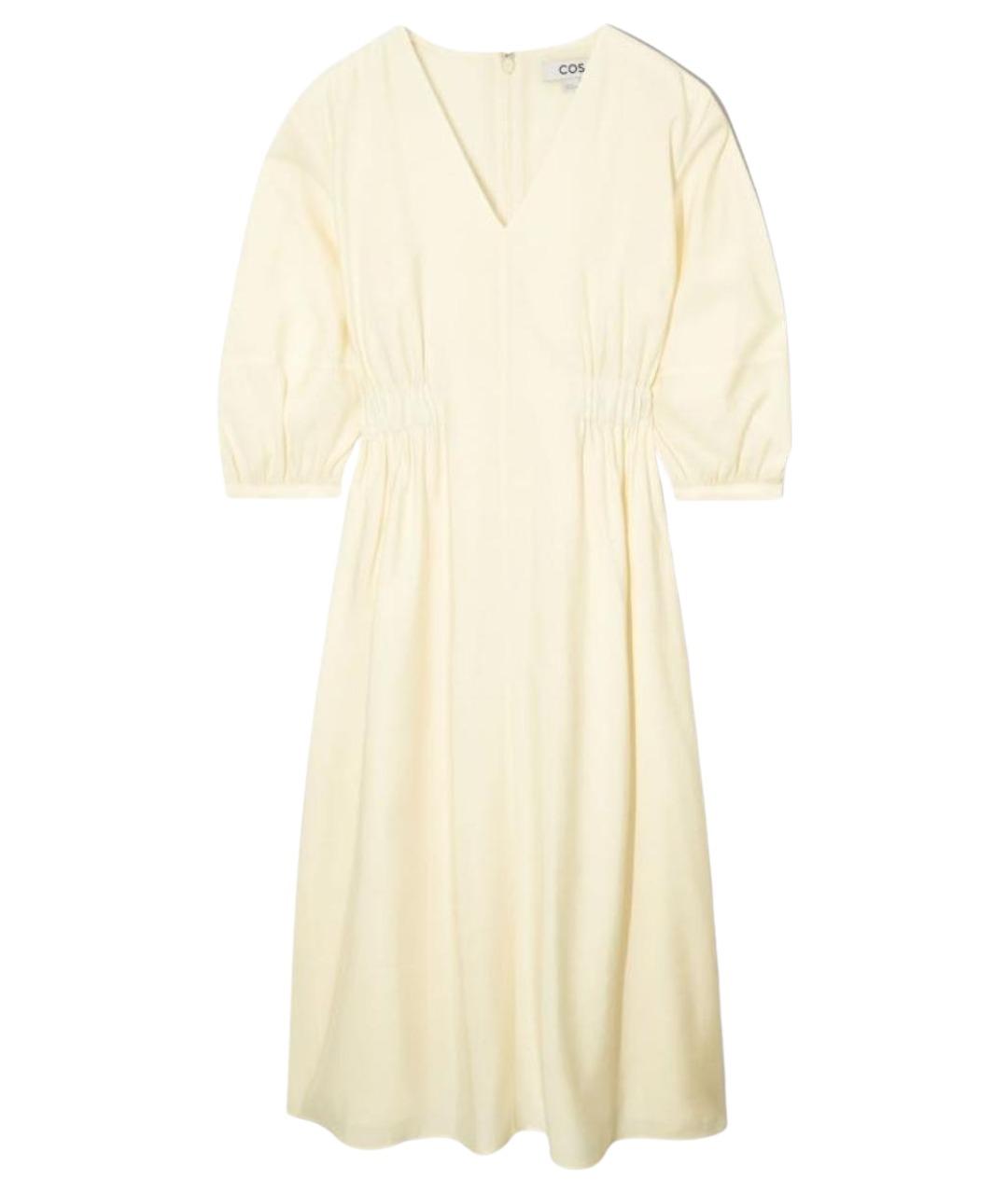 COS Белое вискозное повседневное платье, фото 1