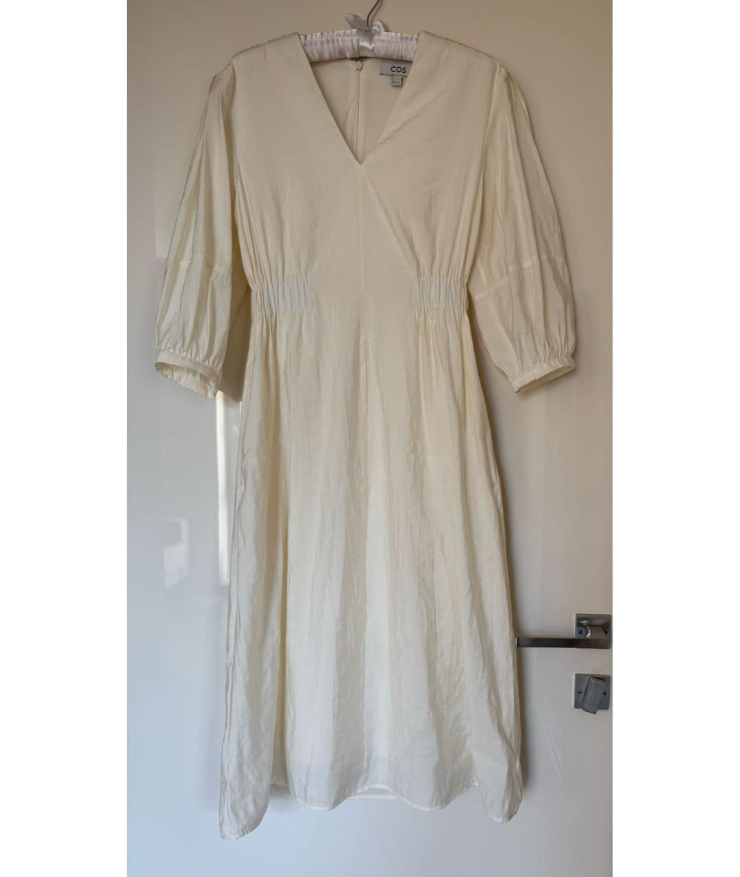 COS Белое вискозное повседневное платье, фото 2