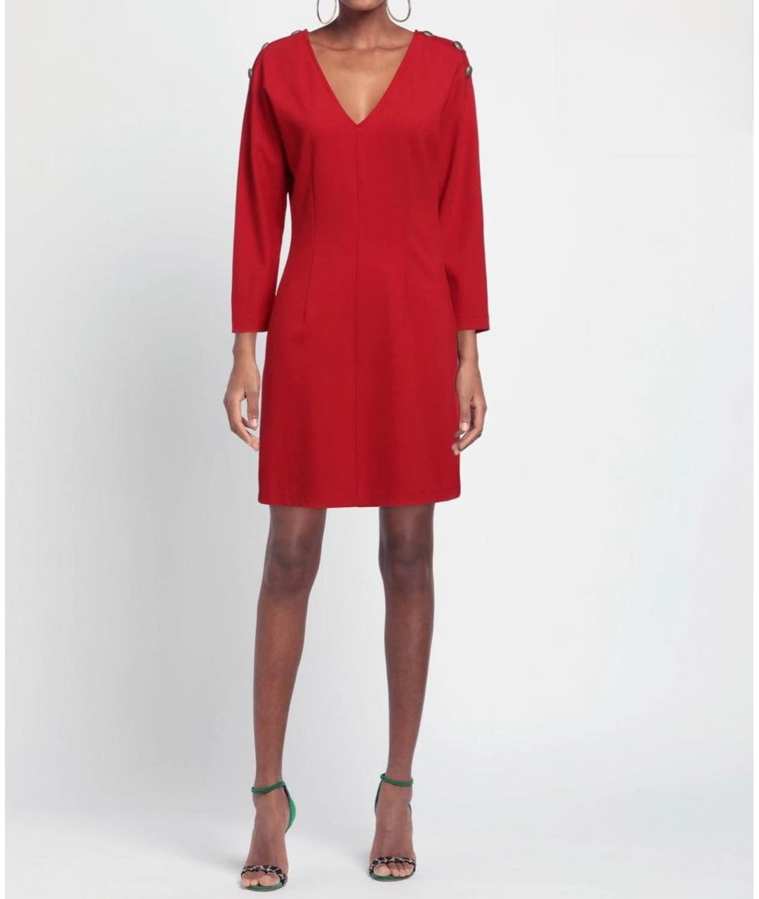 MAX&CO Красное вискозное повседневное платье, фото 3
